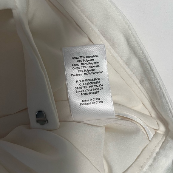 Size 0 Babaton white flowy capri pants - Picture 2 of 5